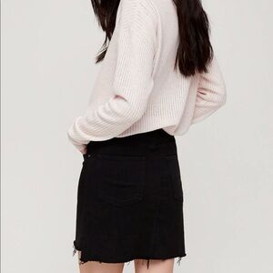 ARITZIA WILFRED FREE 95% Cotton Black Tanit Denim Skirt (US 10)